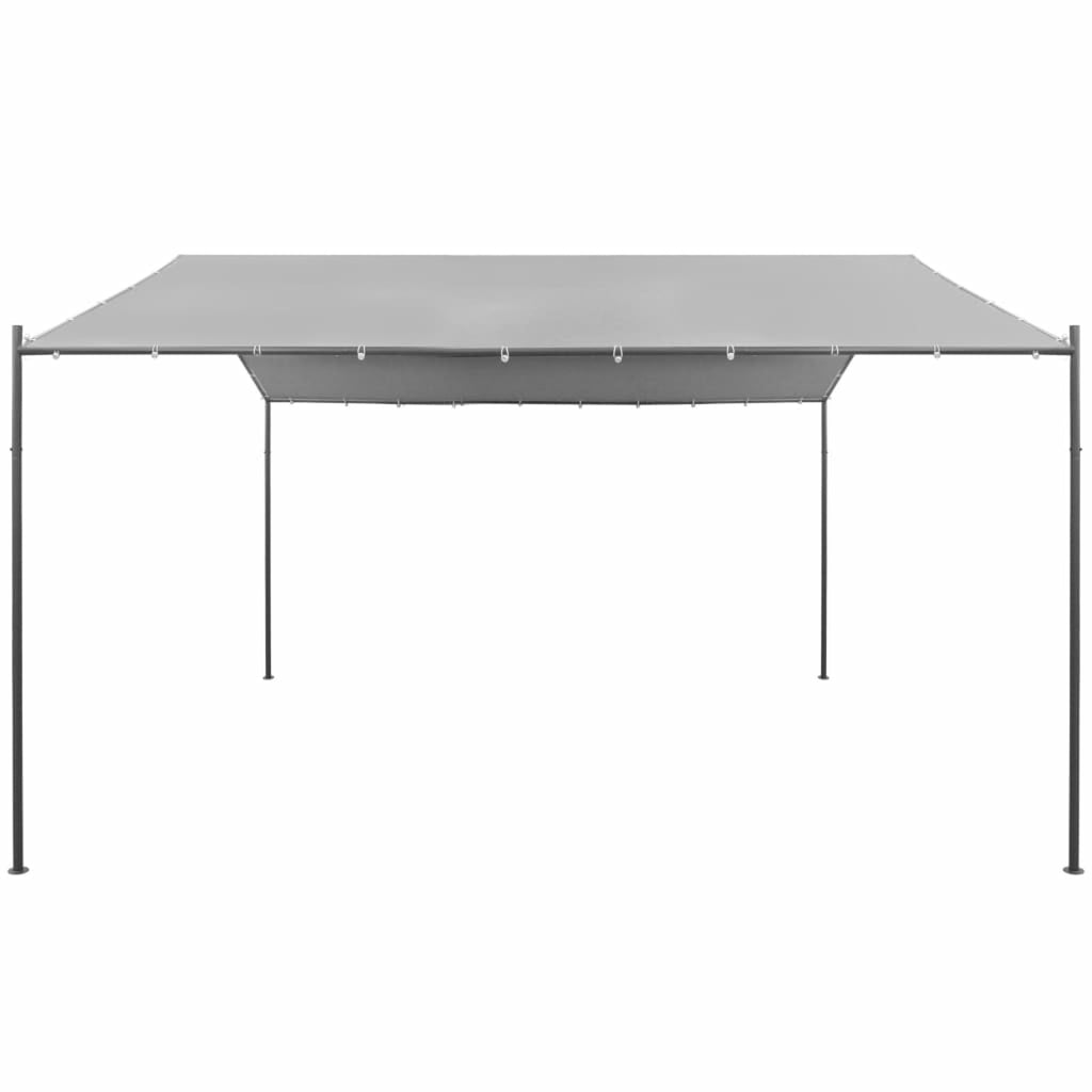 Steel Gazebo 157.5"x157.5"x102.4" Anthracite O8754