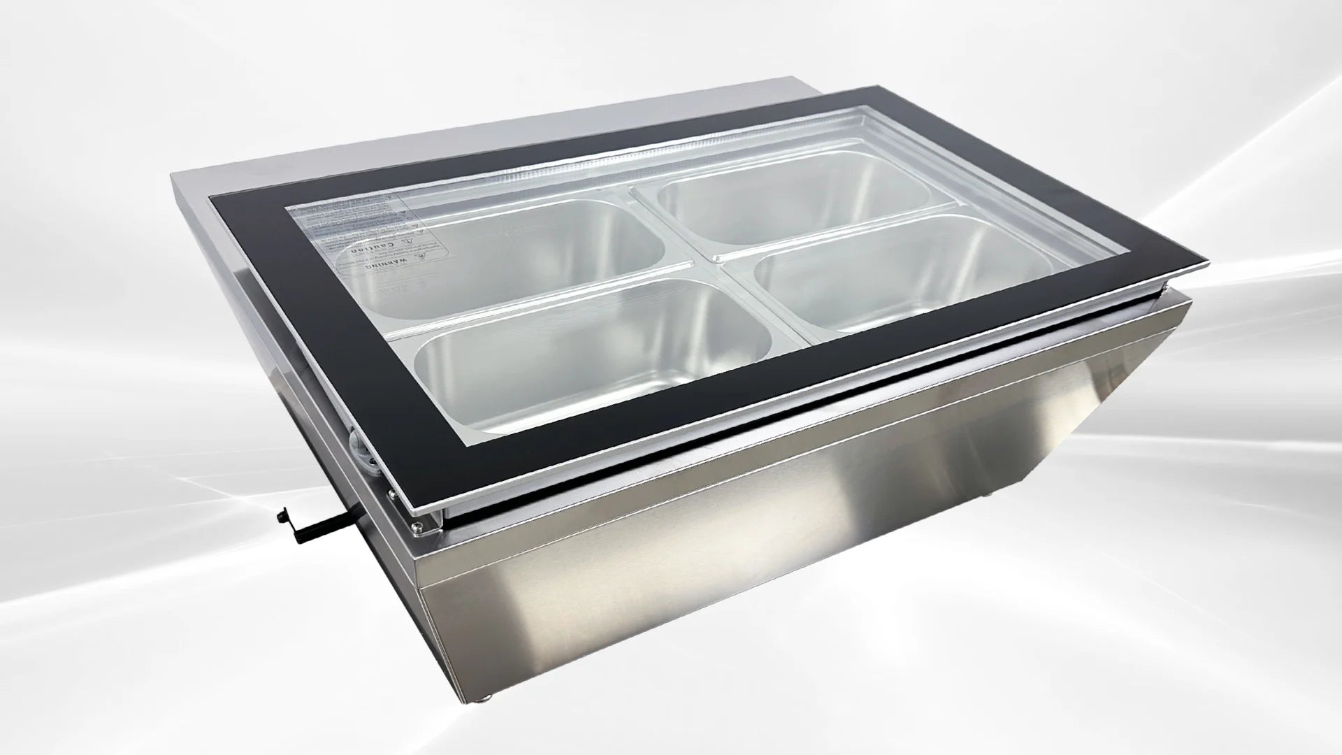 32 in. Commercial 4 Pan Countertop Gelato Ice Cream Display Case Q16740