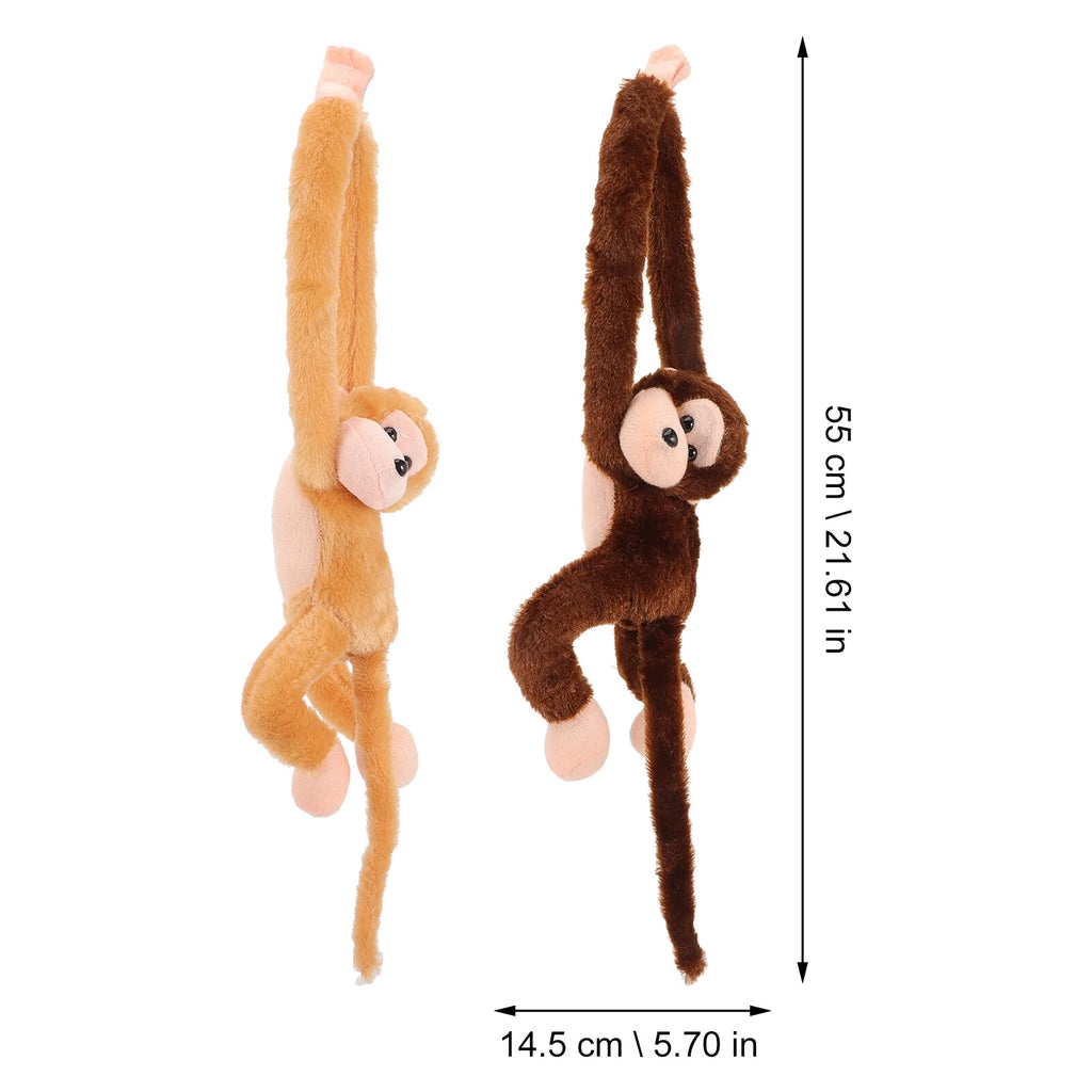 2Pcs Hanging Plush Monkey Doll Stuffed Animal Toy T580