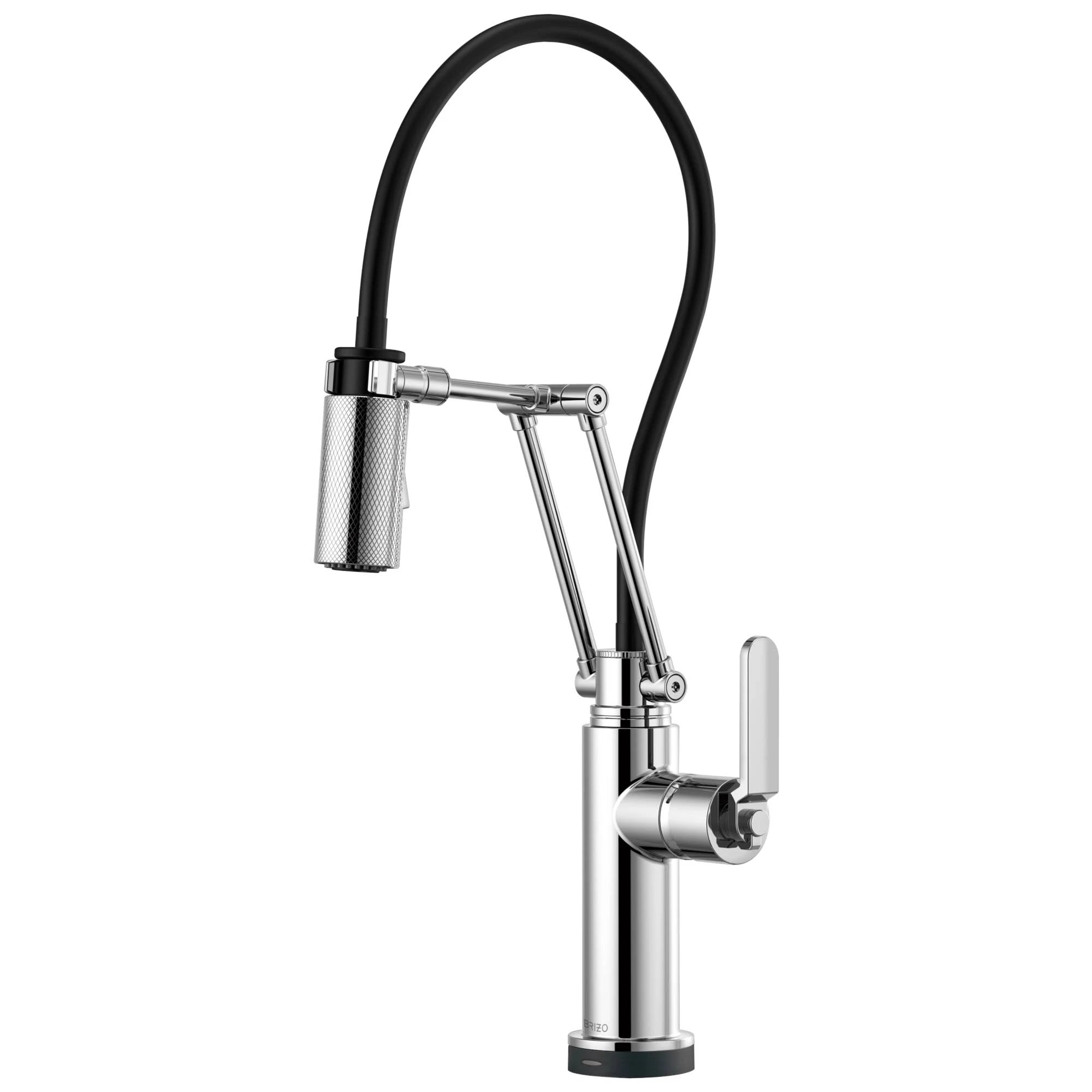 Chrome Articulating Faucet with Industrial Handle D1020