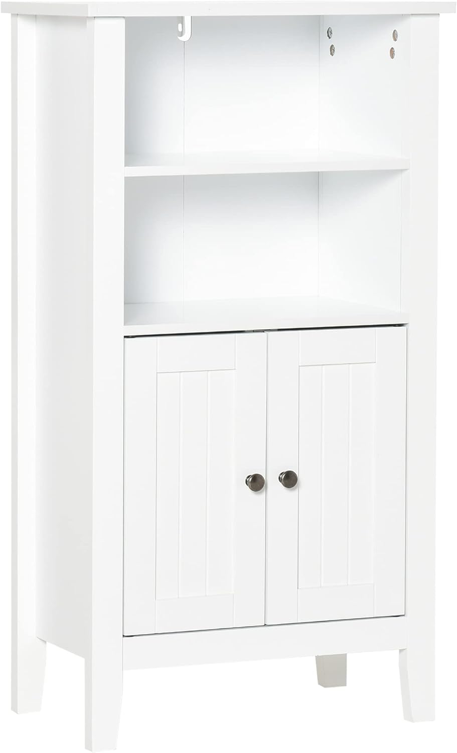 Dark Grey Bathroom Cabinet with 2-Tier Shelves and Double Door T268