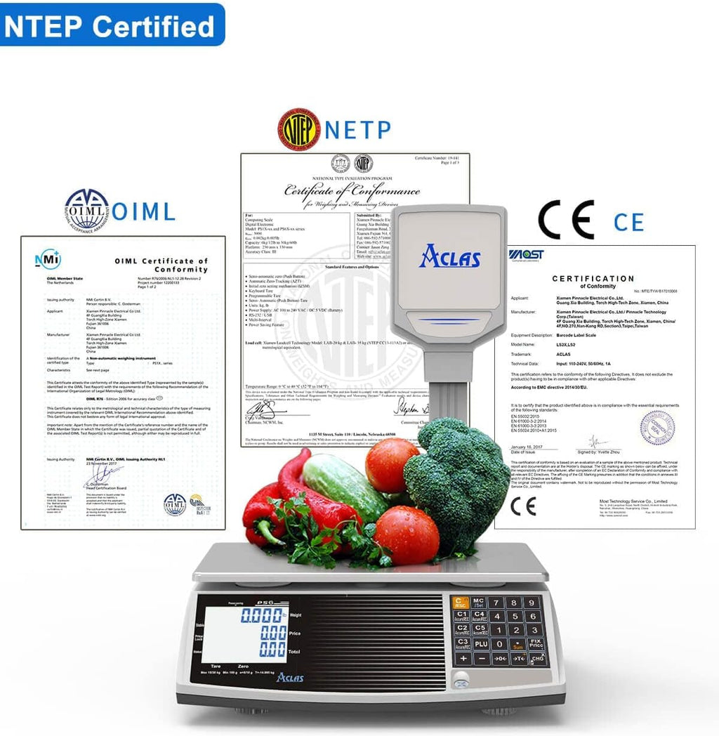 60lb Capacity Digital Price Computing Scale with Pole J539629