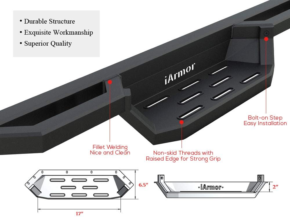 Drop Steps Running Boards Rocker Slider for Toyota Tundra CrewMax T570714