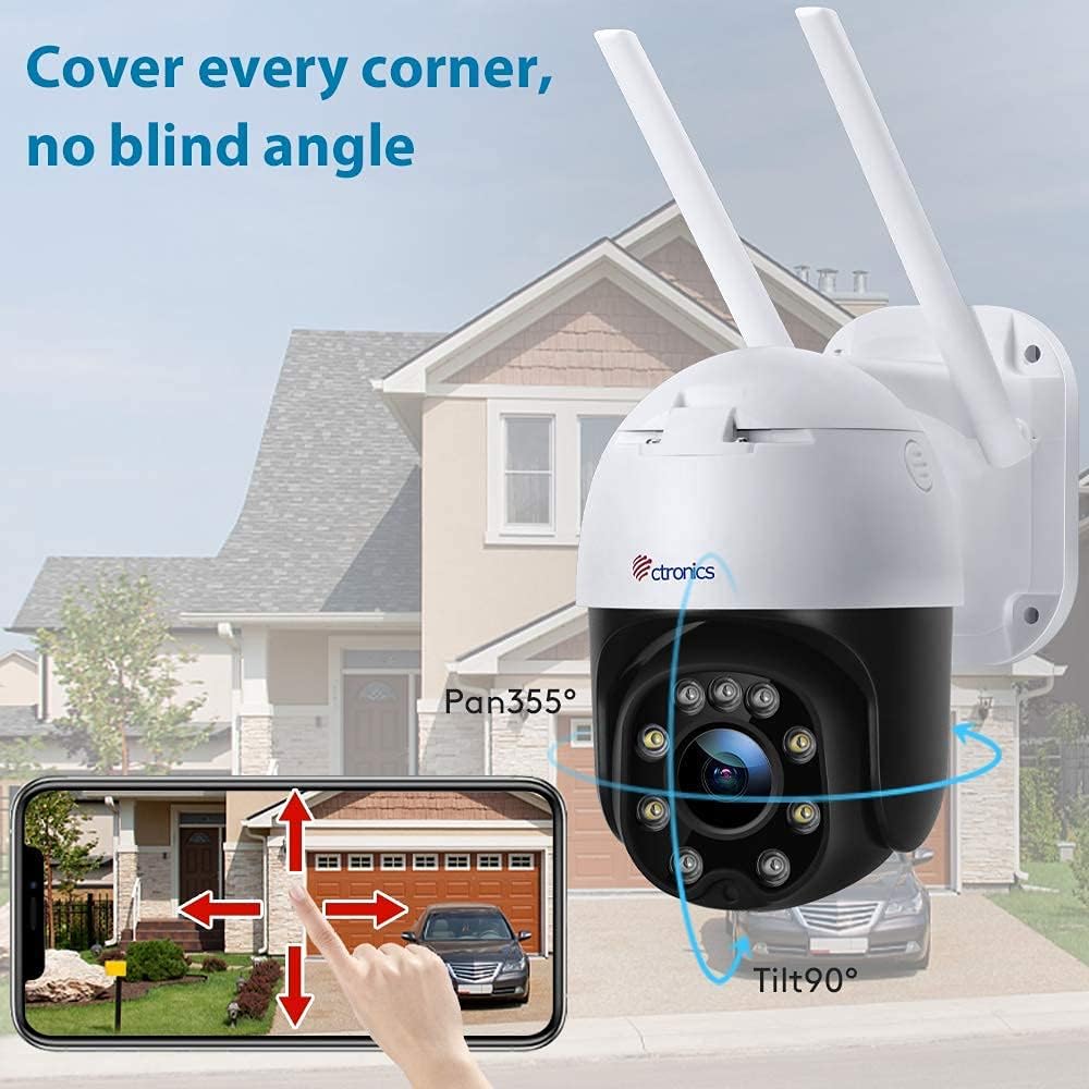 1080P Outdoor WiFi Security Camera with Auto Tracking E9808