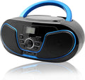 White Portable CD MP3 Player Boombox with Bluetooth FM Radio Z448