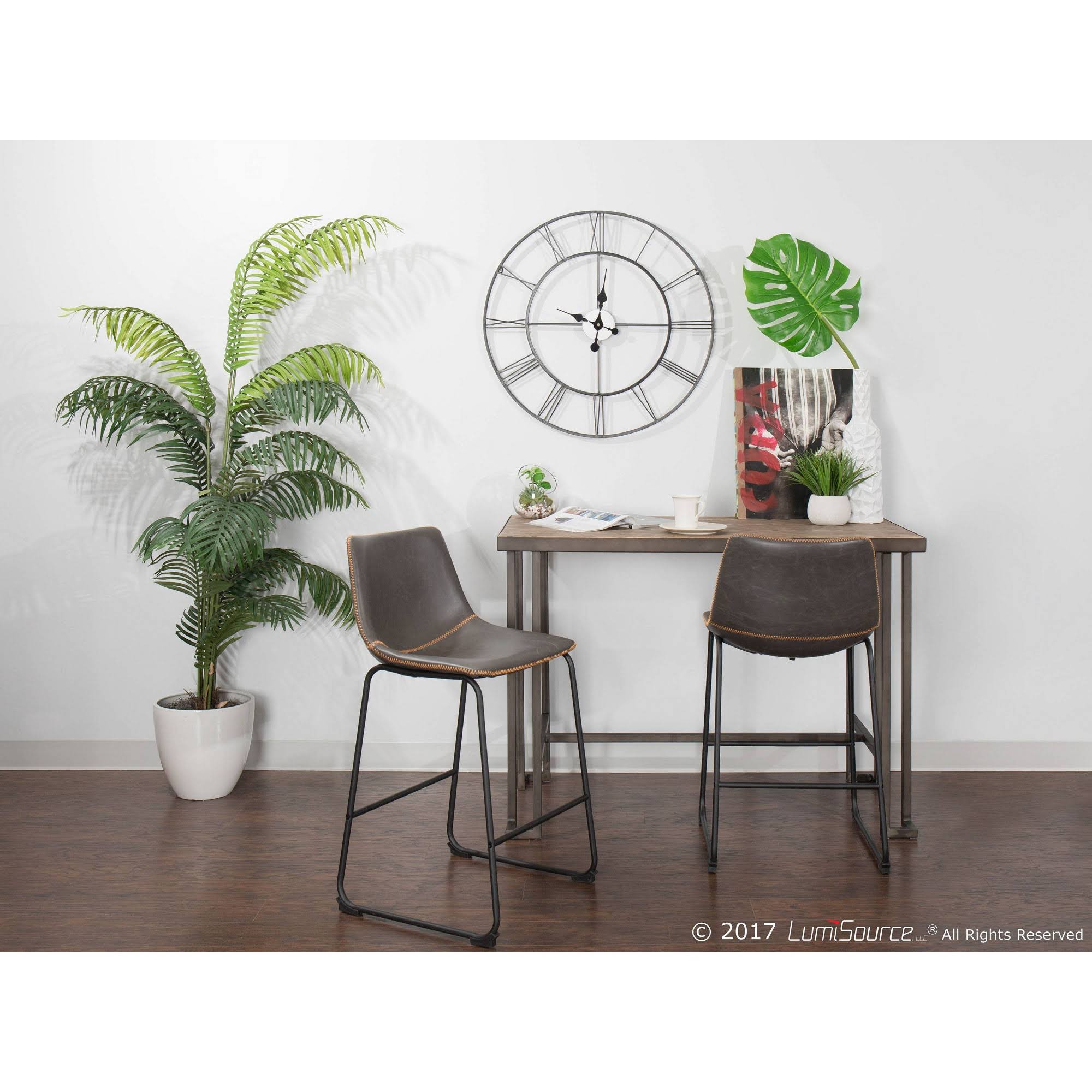 26x22 Counter Stool Black Espresso Set of 2 P739