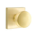 Double Dummy Laurent Door Knob and Square Rose in Satin Brass H1209