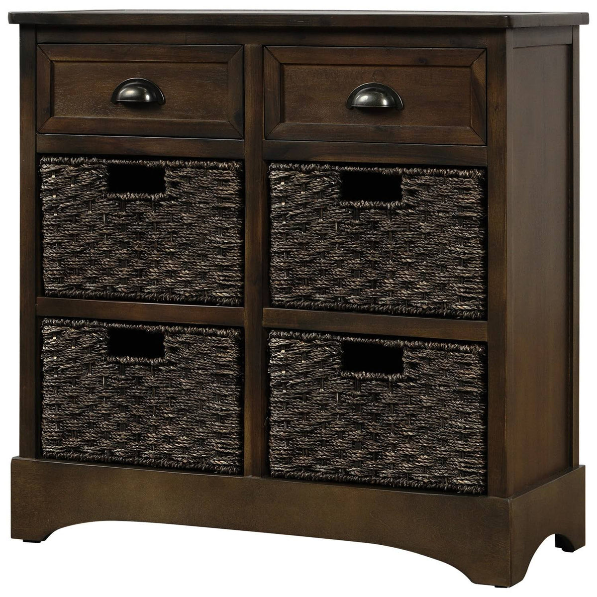 Rustic Storage Cabinet with Baskets M247027