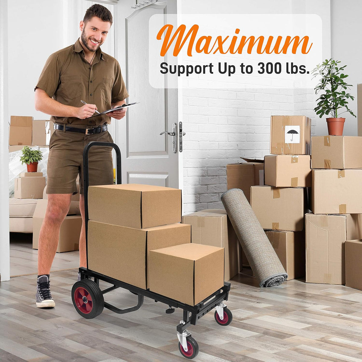 Compact 8-in-1 Folding Multi-Cart, Hand Truck/Dolly/Platform Cart C432