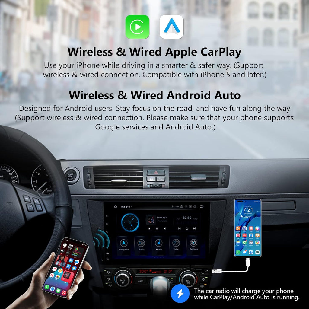 9 Inch Car Stereo Receiver with CarPlay and Android Auto F54623