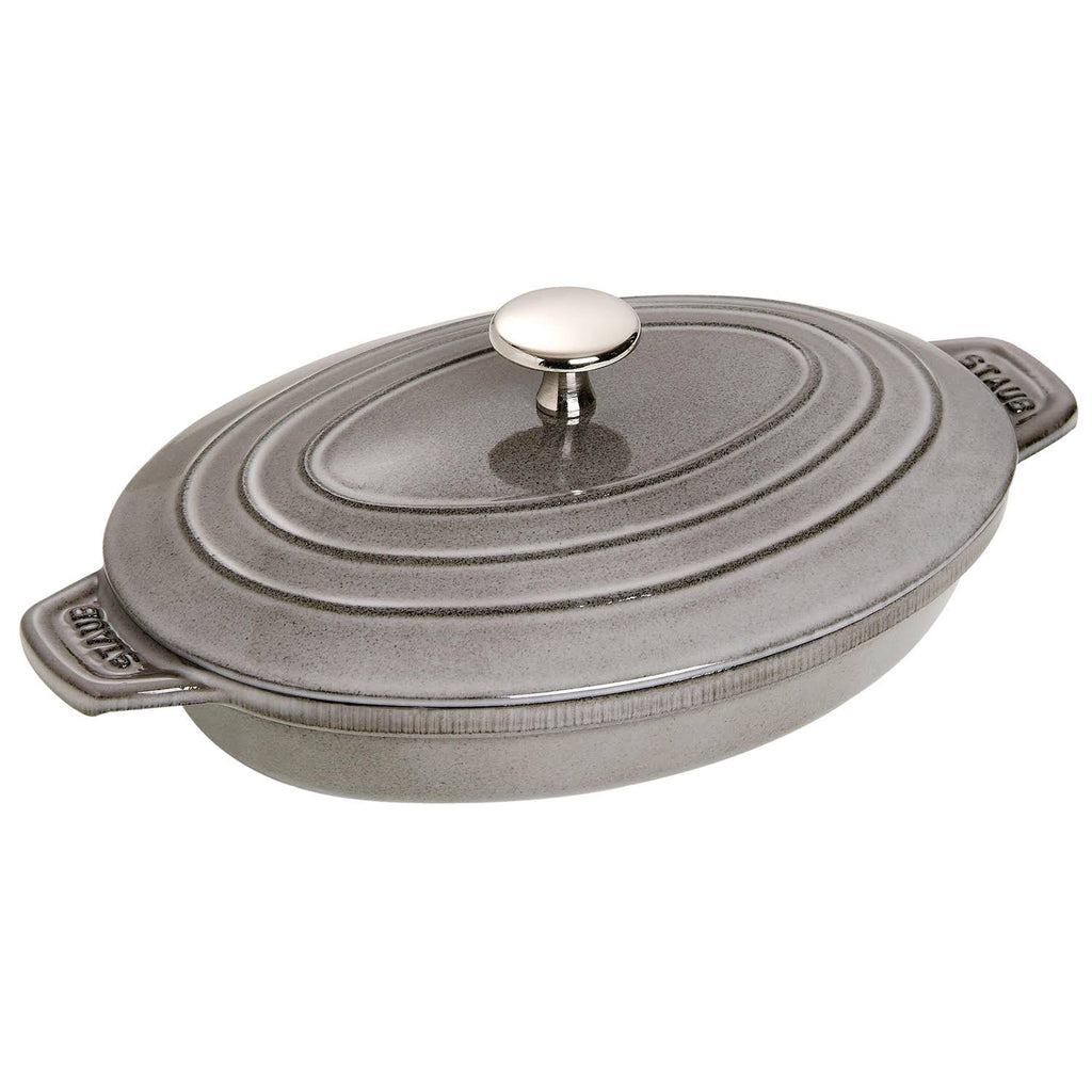 Black Matte Oval Covered Baking Dish A97879