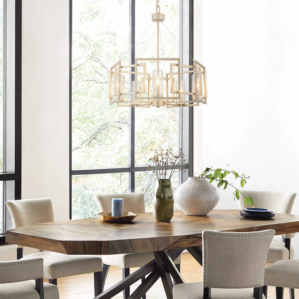 5-Light Dimmable Drum Chandelier F7033