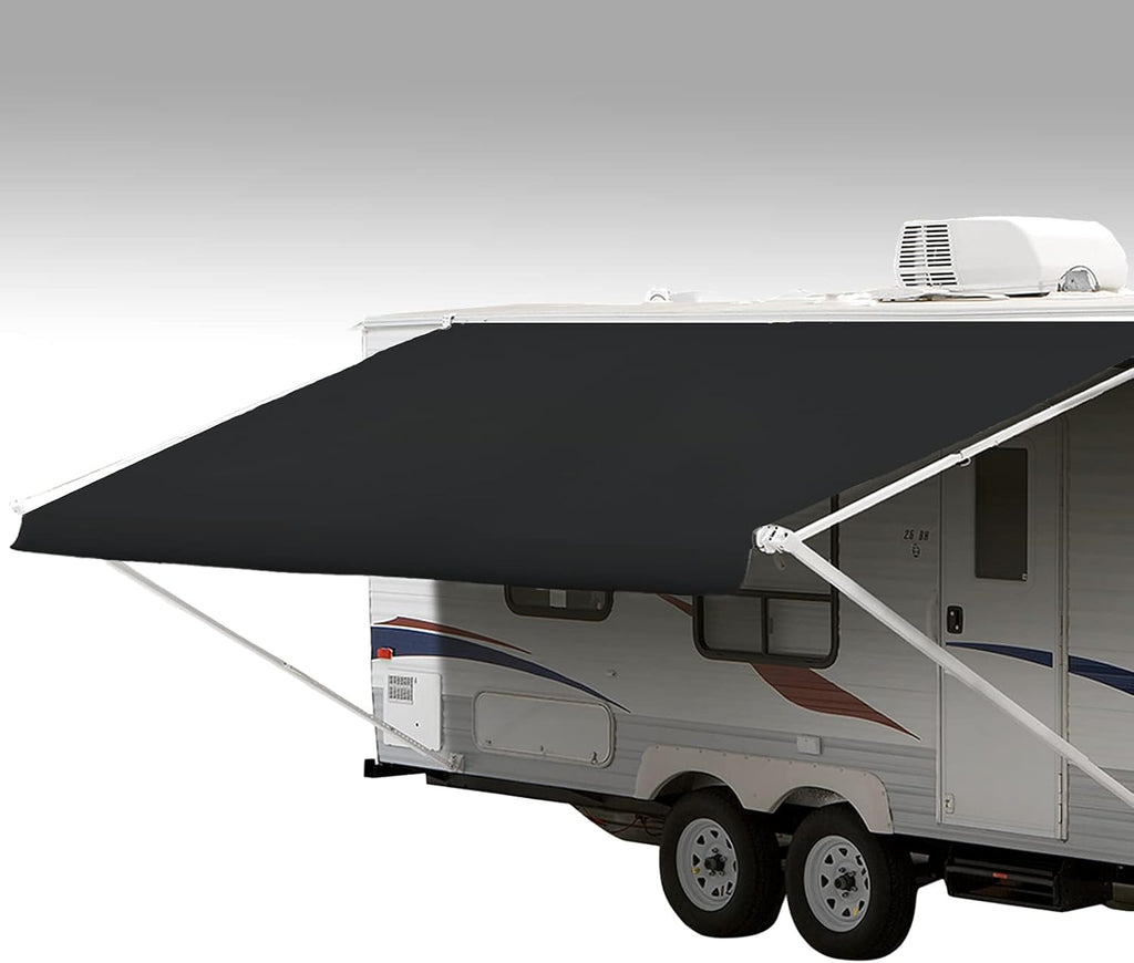 White Weatherproof Vinyl RV Awning Fabric Replacement 16' E882