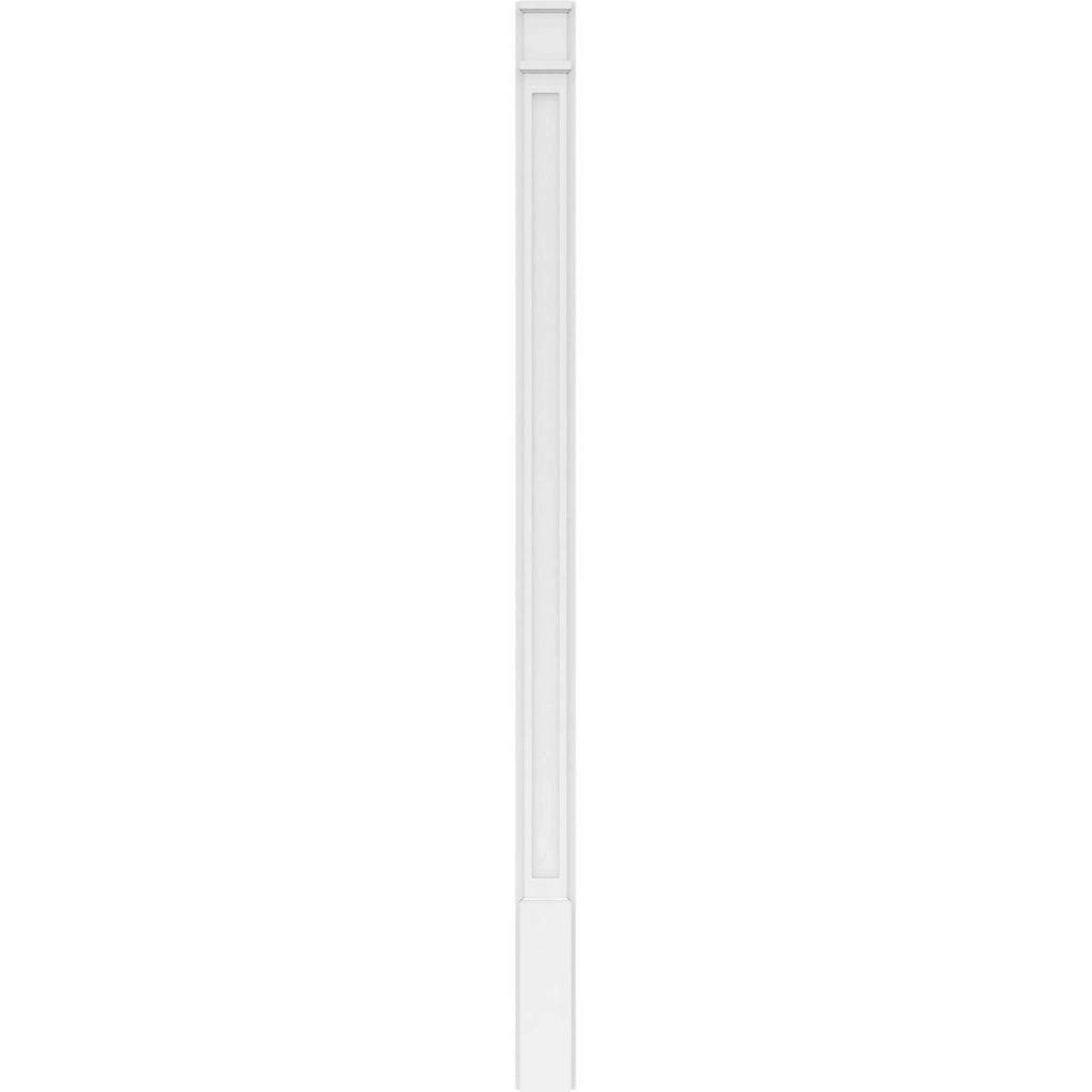 8x22W x 108x22H x 2x22P Flat Panel PVC Pilaster with Decorative Capital & Base (Pair) Z37741