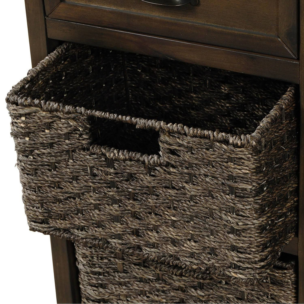 Rustic Storage Cabinet with Baskets M247027