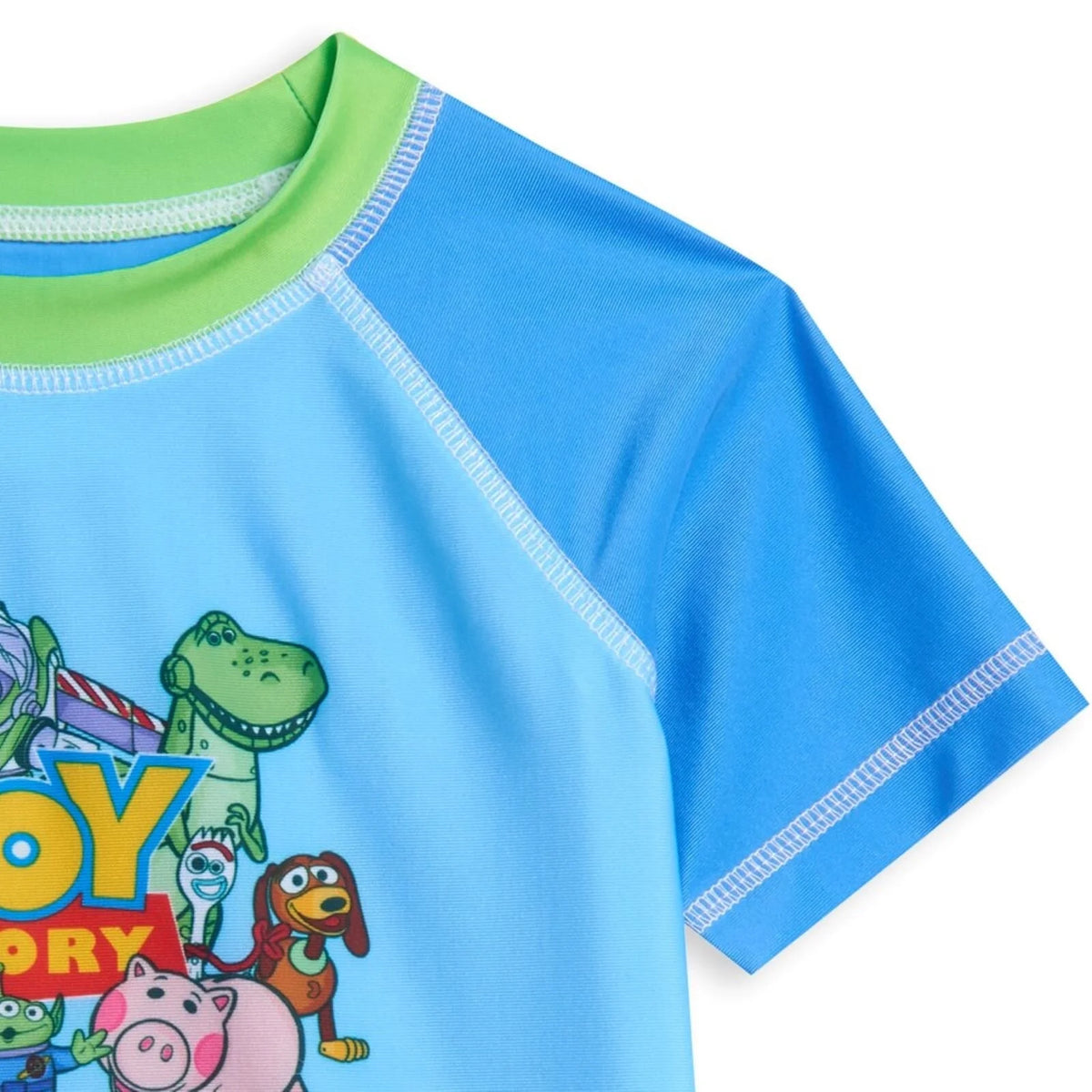 Toddler Boys Rash Guard and Swim Trunks Outfit Set Light Blue 4T G641193