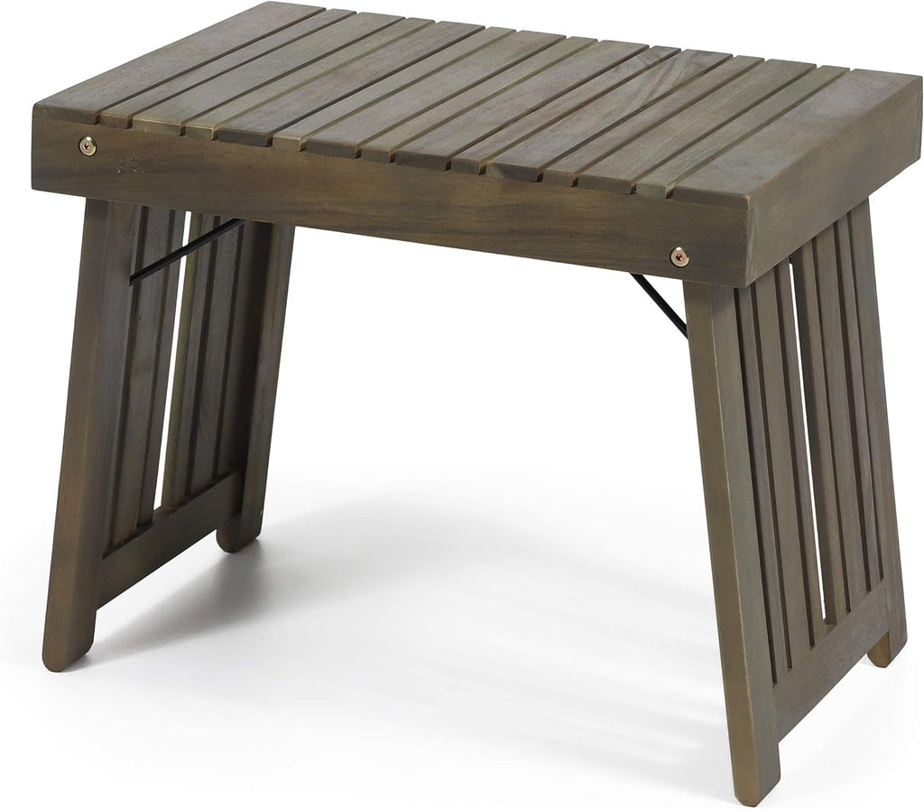 Outdoor Acacia Wood Folding Side Table, Teak Finish B548