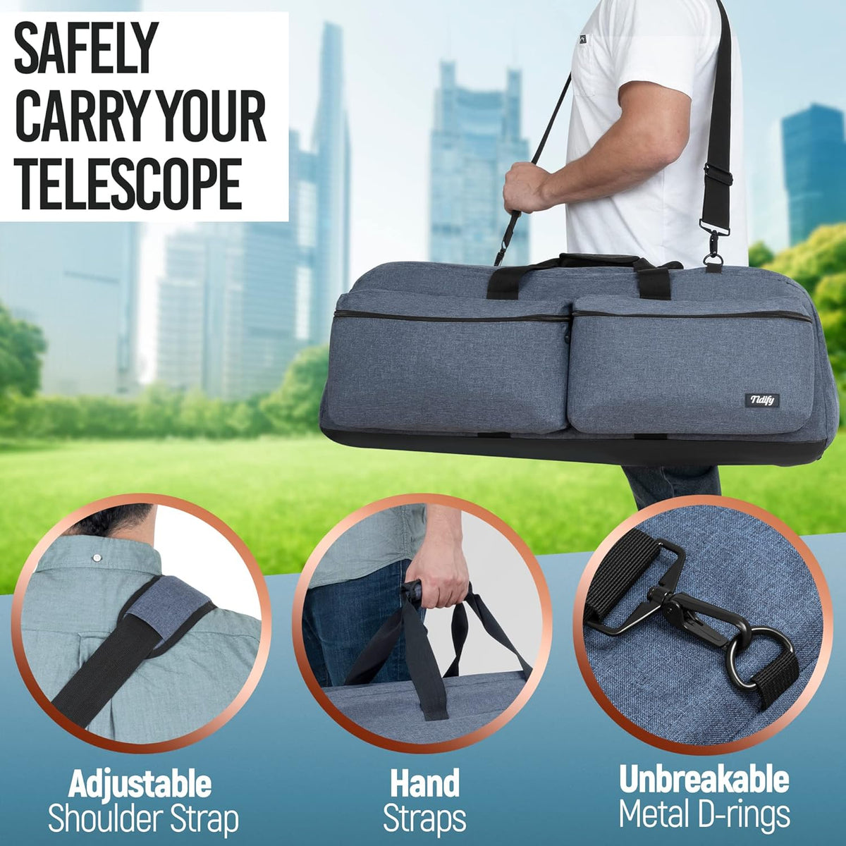 Medium Telescope and Tripod Case/Bag with Internal Double Padding W78335