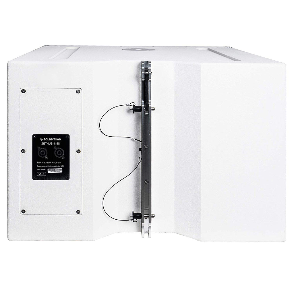 White Line Array Speaker System with 15-inch Subwoofer and Four 2 X 5-inch Speakers X208058
