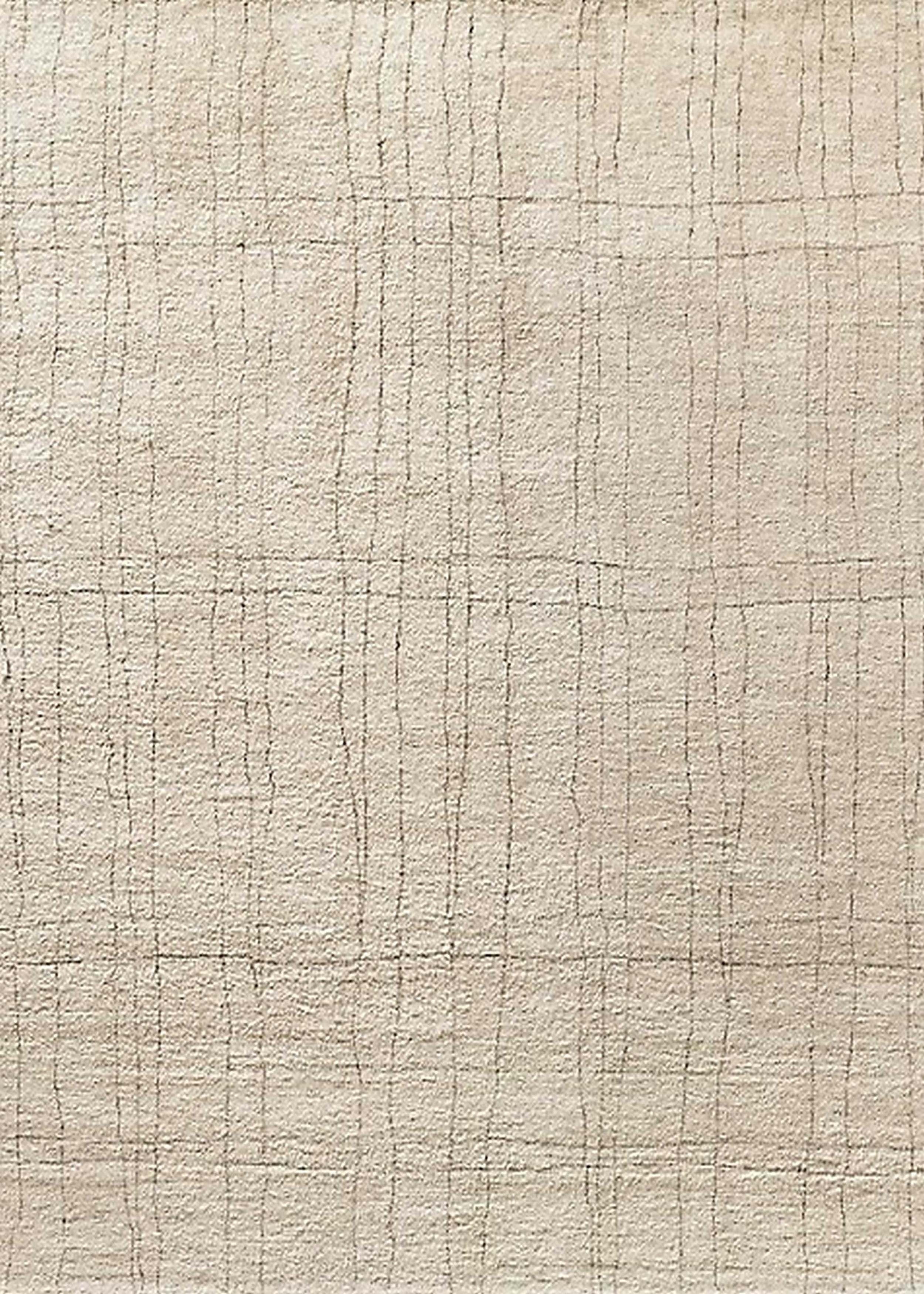 Wheat Beige Solid Rectangle Area Rug W130859