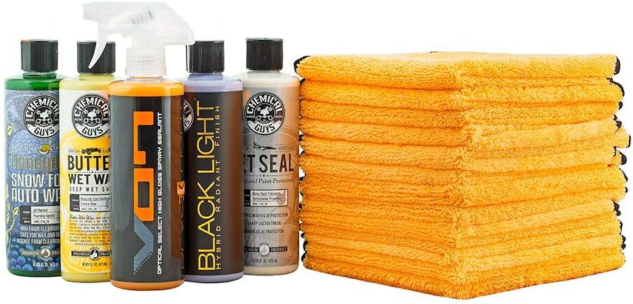 14 Items Car Cleaning Kit with 16 oz Chemicals J25594