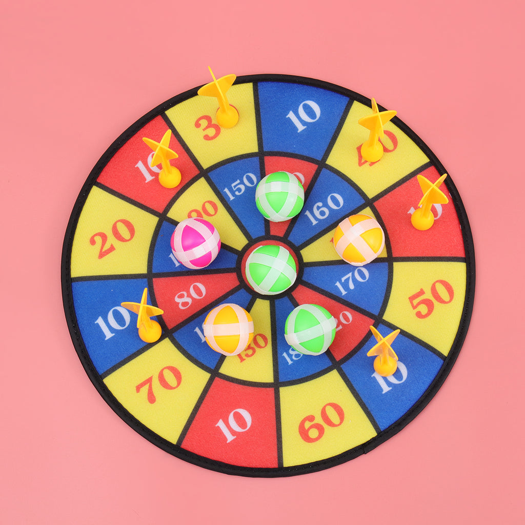 Flocking Dart Board with 4pcs Darts Dartboard Set O4880