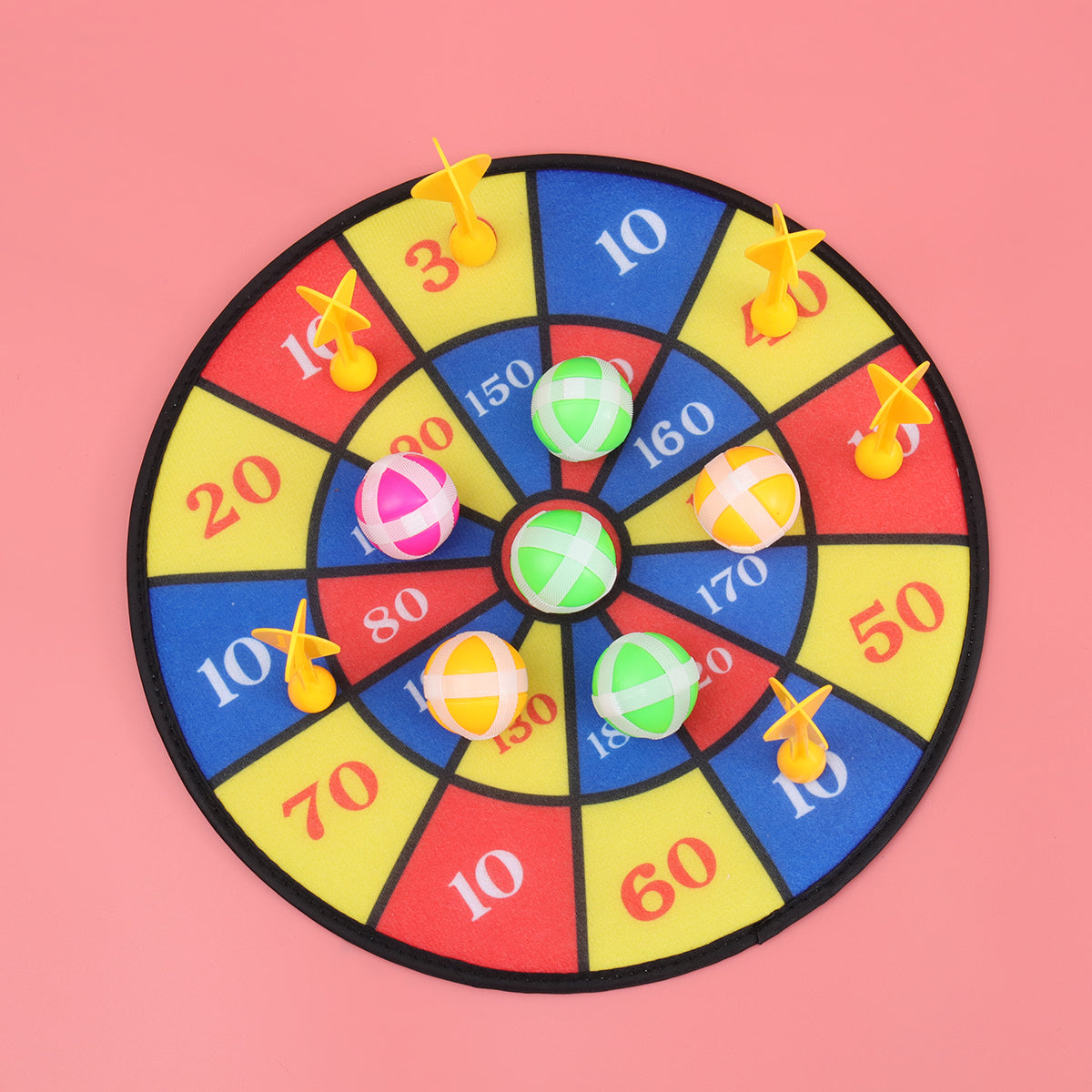 Flocking Dart Board with 4pcs Darts Dartboard Set O4880