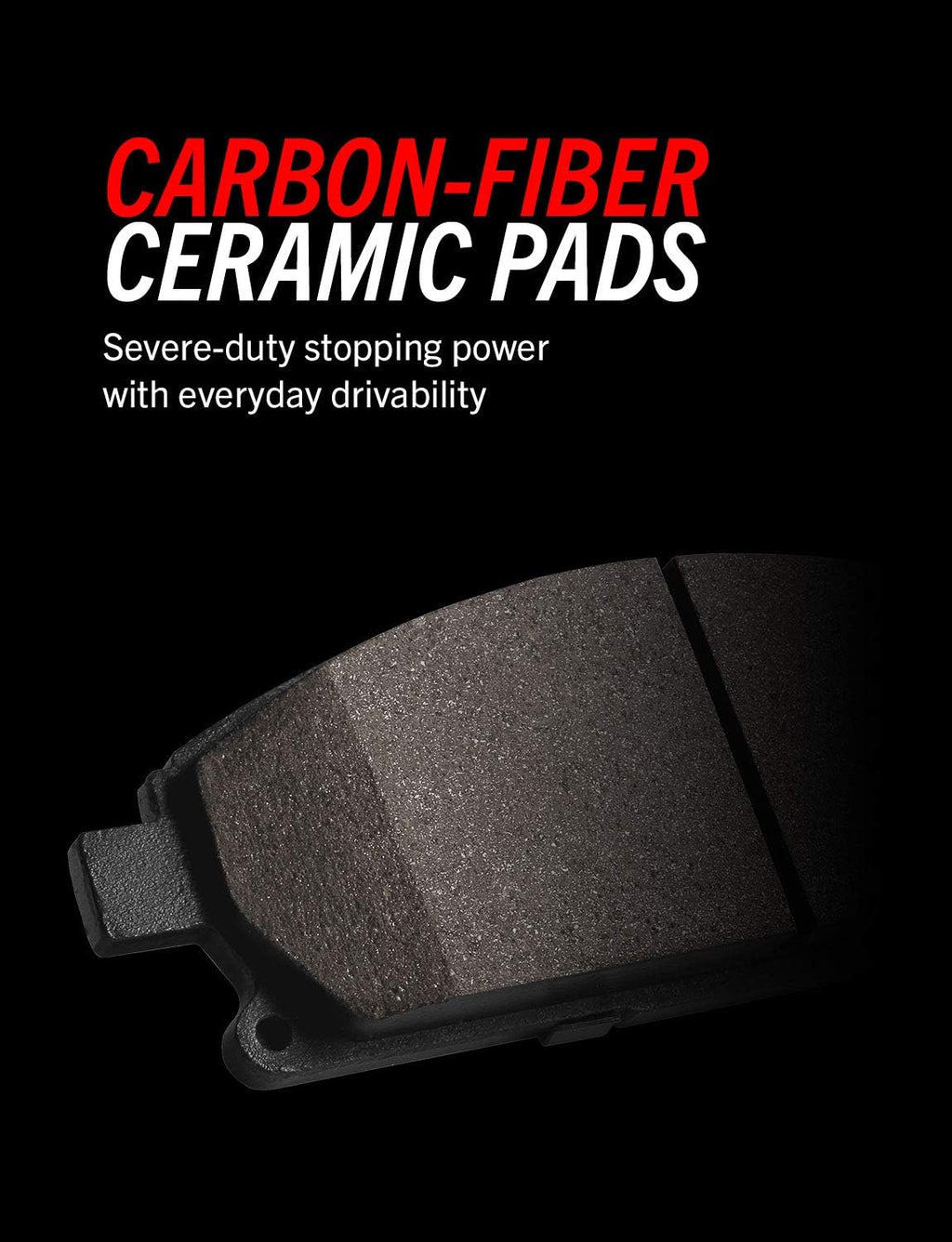 Carbon Fiber Ceramic Brake Pads and Drilled Slotted Brake Rotors C1196