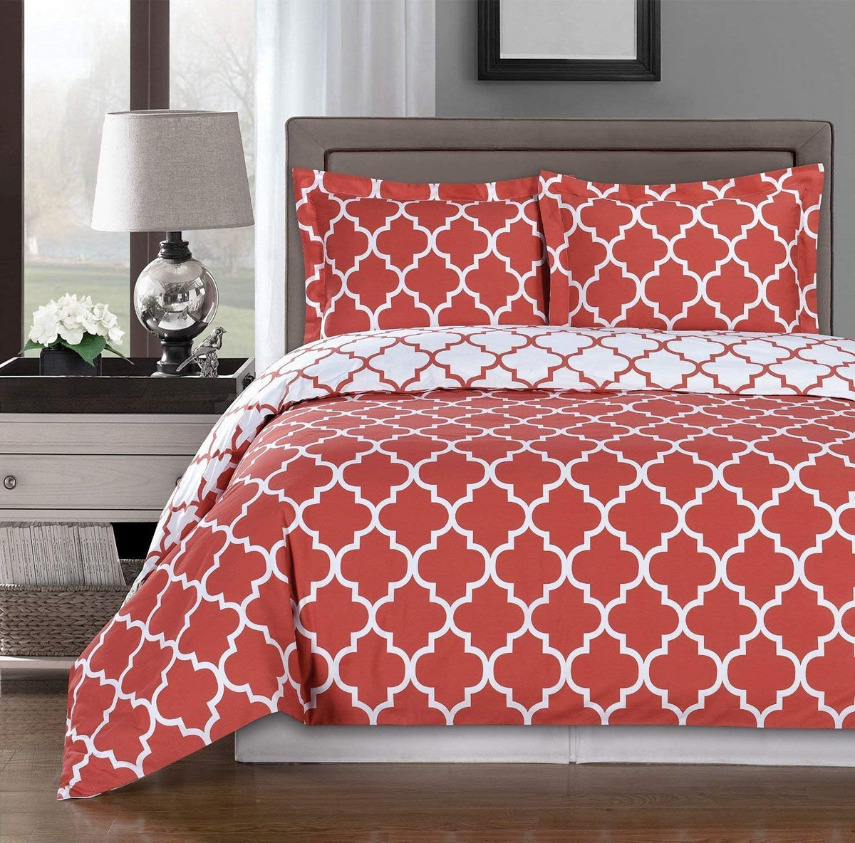 3-Piece Full / Queen Cotton Comforter Cover Set F542459
