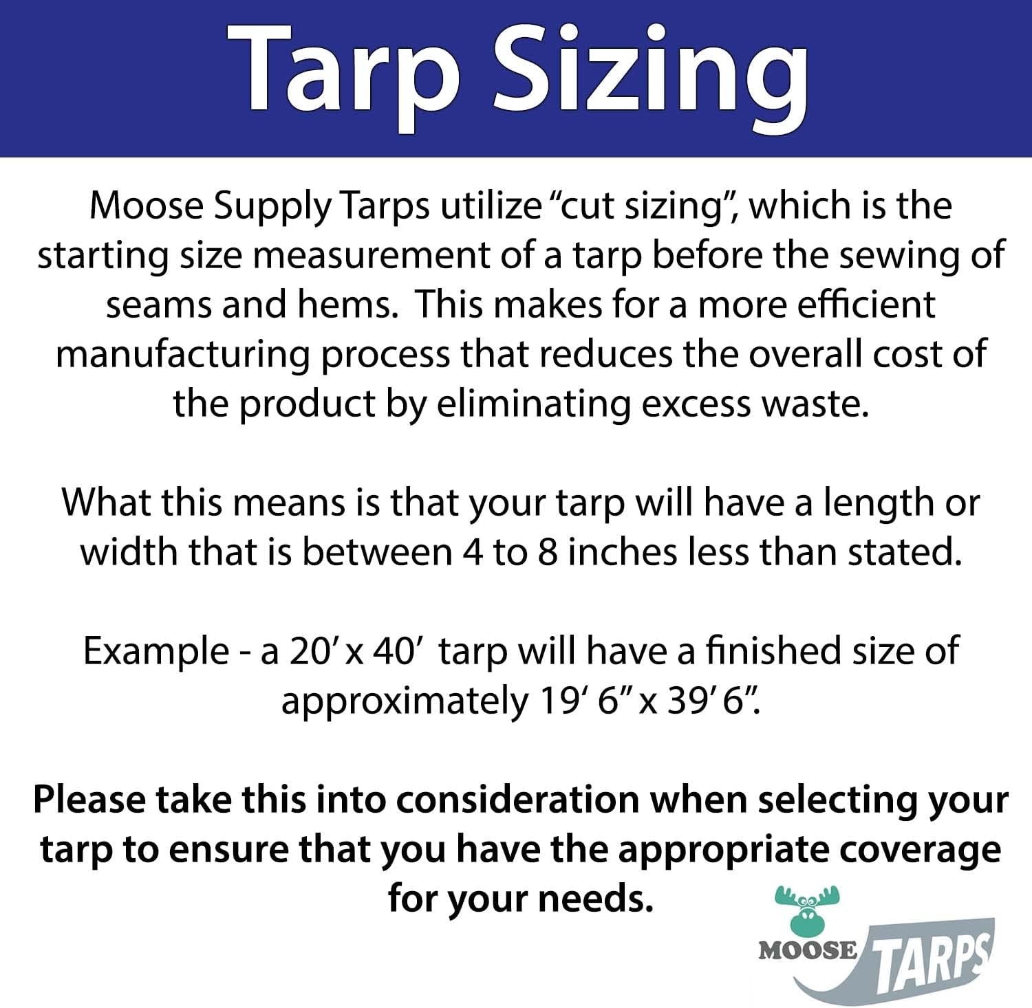 30' x 40' Water Resistant Blue/Silver Tarp Y7293