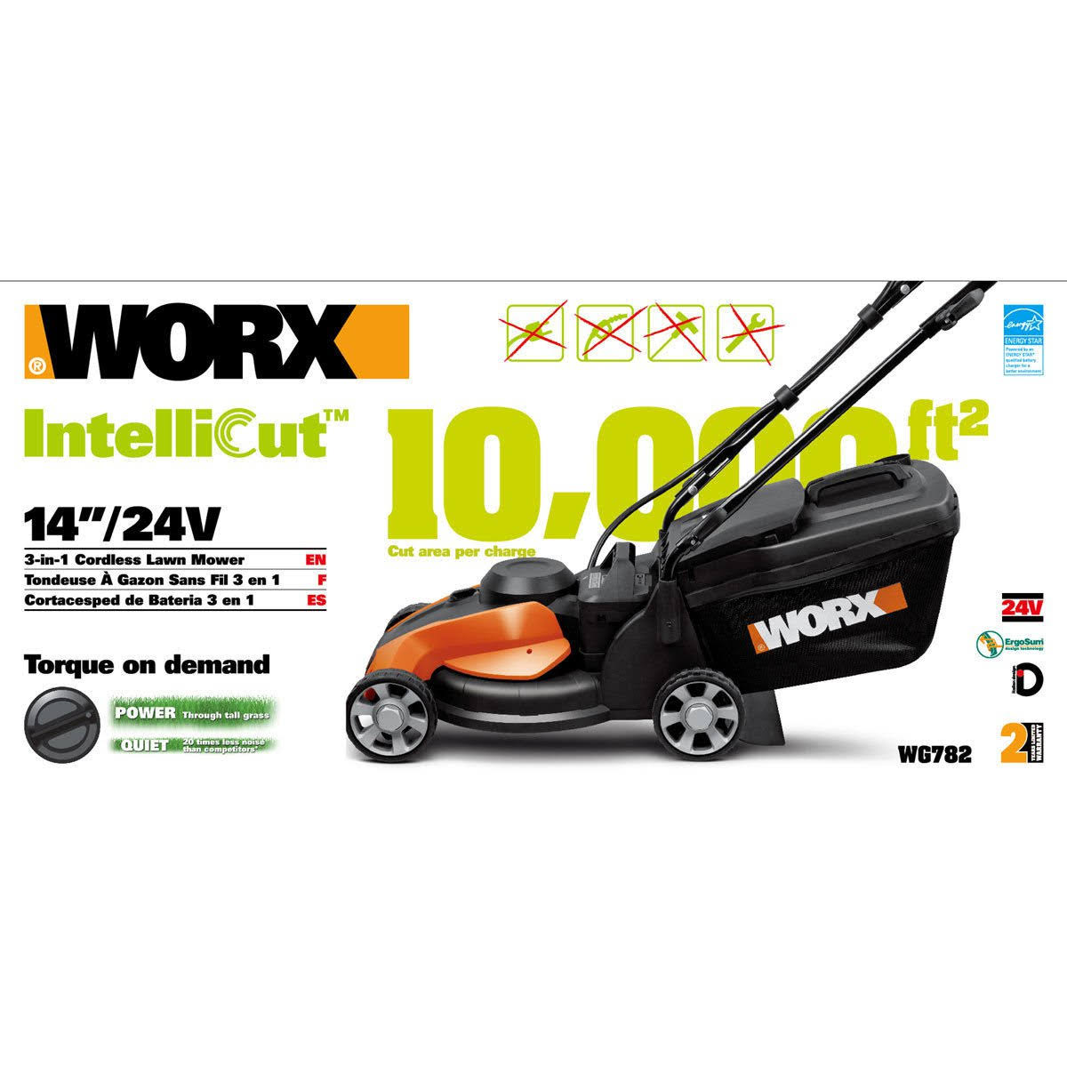 14x22 Cordless Push Lawn Mower B757