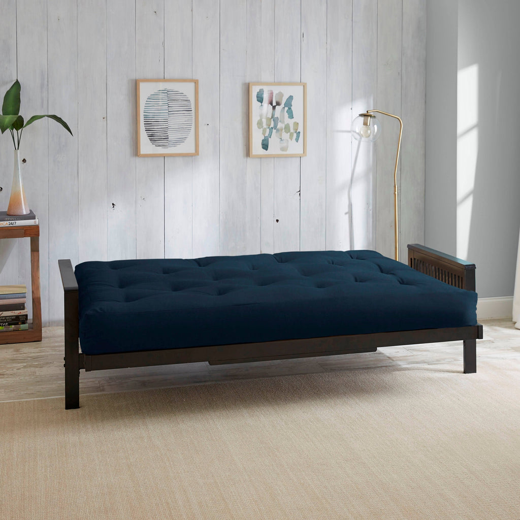 Navy Cotton Queen 6-Inch Futon Mattress I90718
