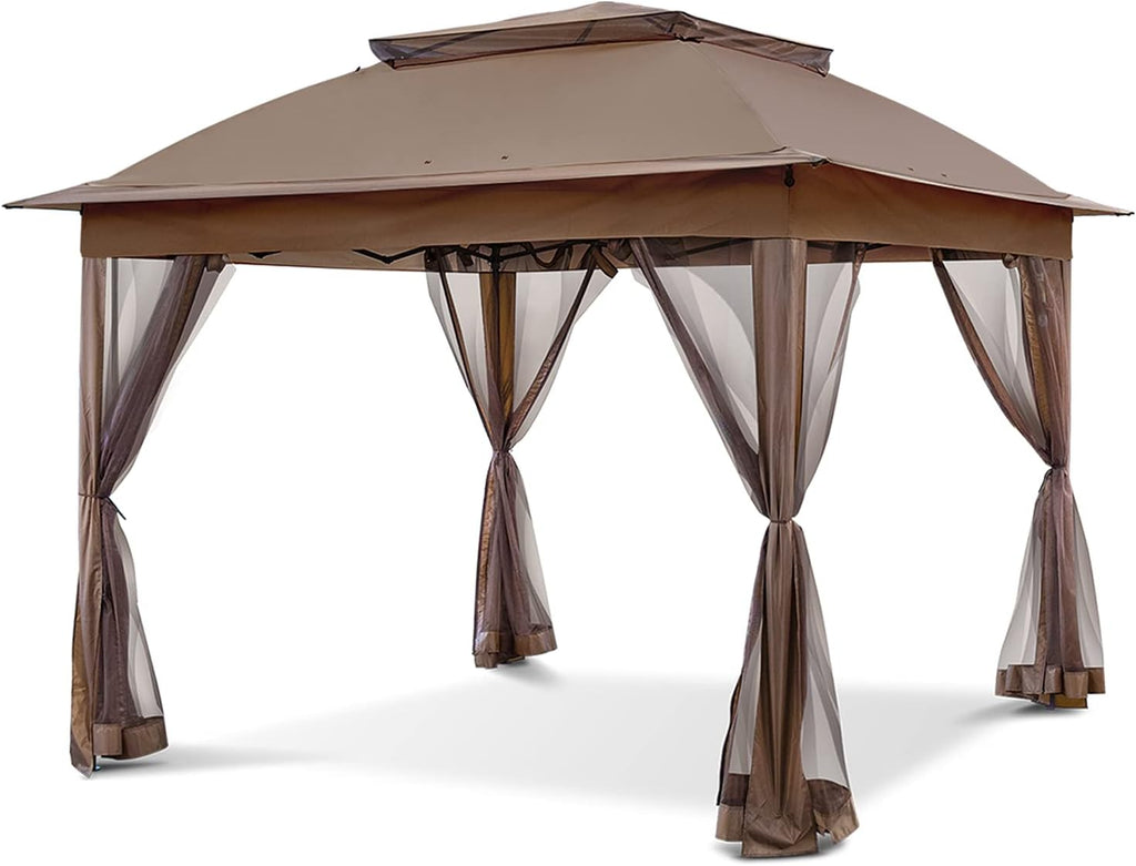 Red Pop-Up Gazebo Tent with Mosquito Netting I4599