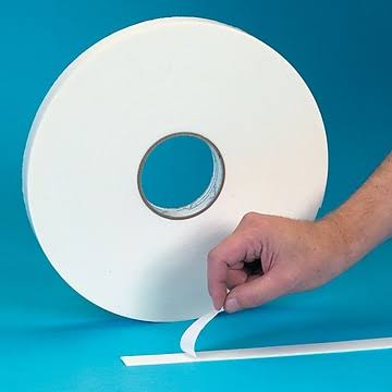 White Double Sided Foam Tape 1/8x22 1x22 x 36 yds 12/Case X3084