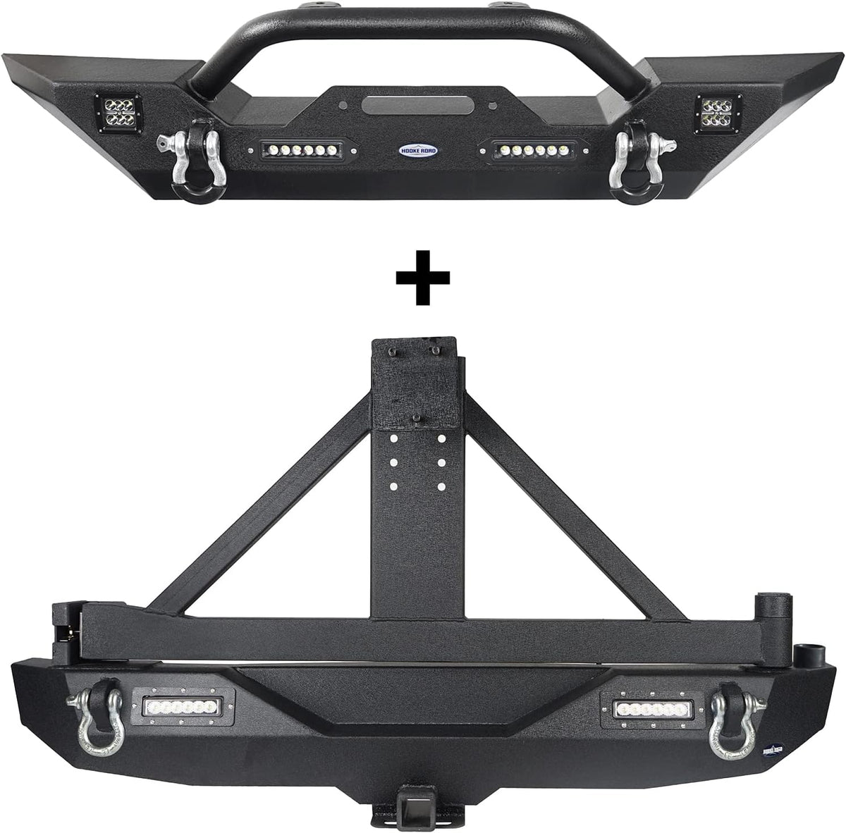 Rear Bumper with Spare Tire Carrier and Front Bumper Combo W772847