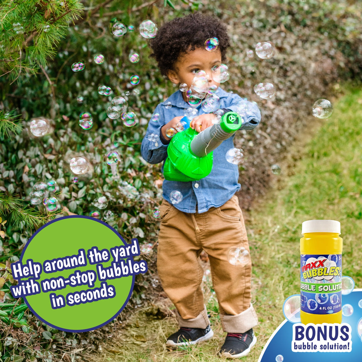 Bubble-N-Fun Toy Leaf Blower with 4oz Refill Solution N927412
