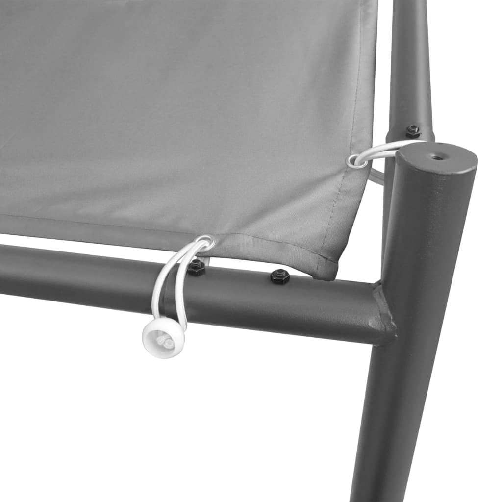 Steel Gazebo 157.5"x157.5"x102.4" Anthracite O8754