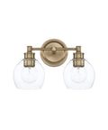 Aged Brass 2 Light Vanity A6859