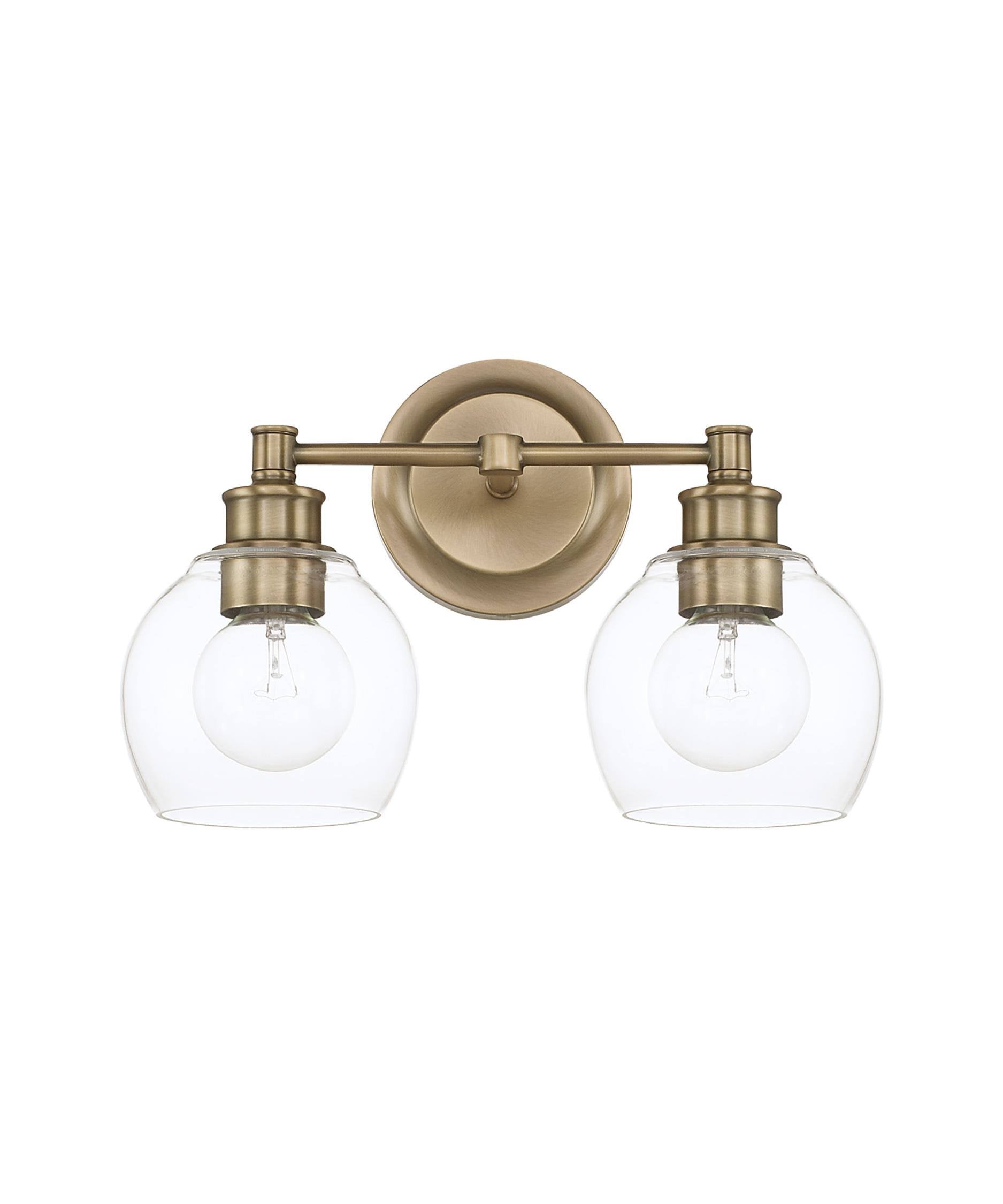 Aged Brass 2 Light Vanity A6859