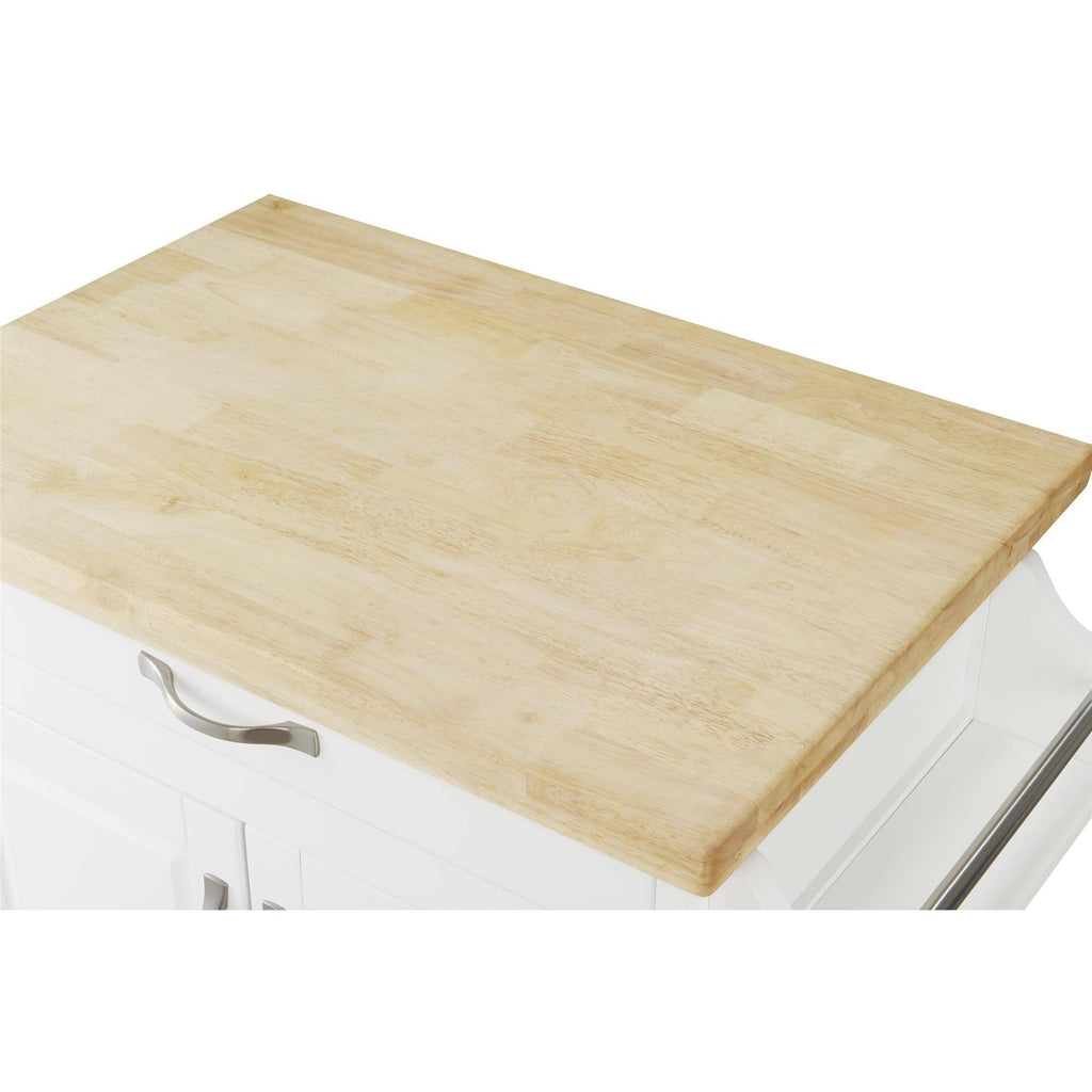 White Kitchen Island W626