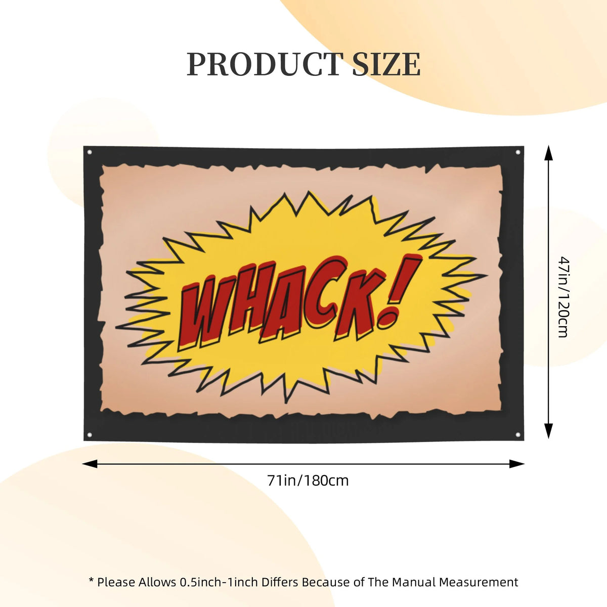 Comics Poster Hanging Banners Backdrop Festive Party Decor, 47 x 71 Inches O713023