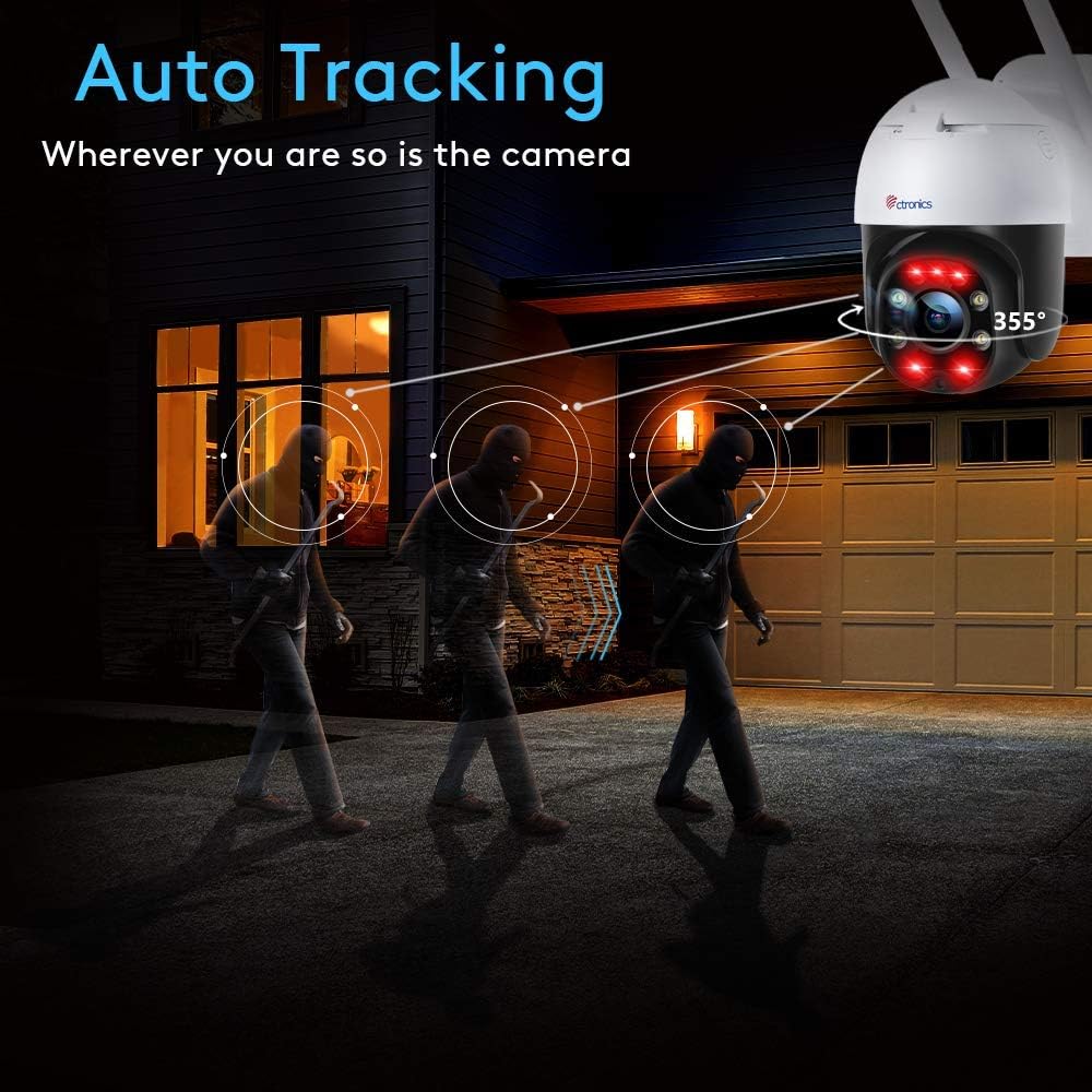 1080P Outdoor WiFi Security Camera with Auto Tracking E9808