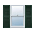 Midnight Green Vinyl Louvered Shutters Pair O7877