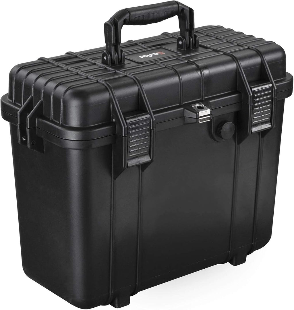 Pack of 2 Water and Shock Resistant Protective Gear Case with Foam (Black) Q268