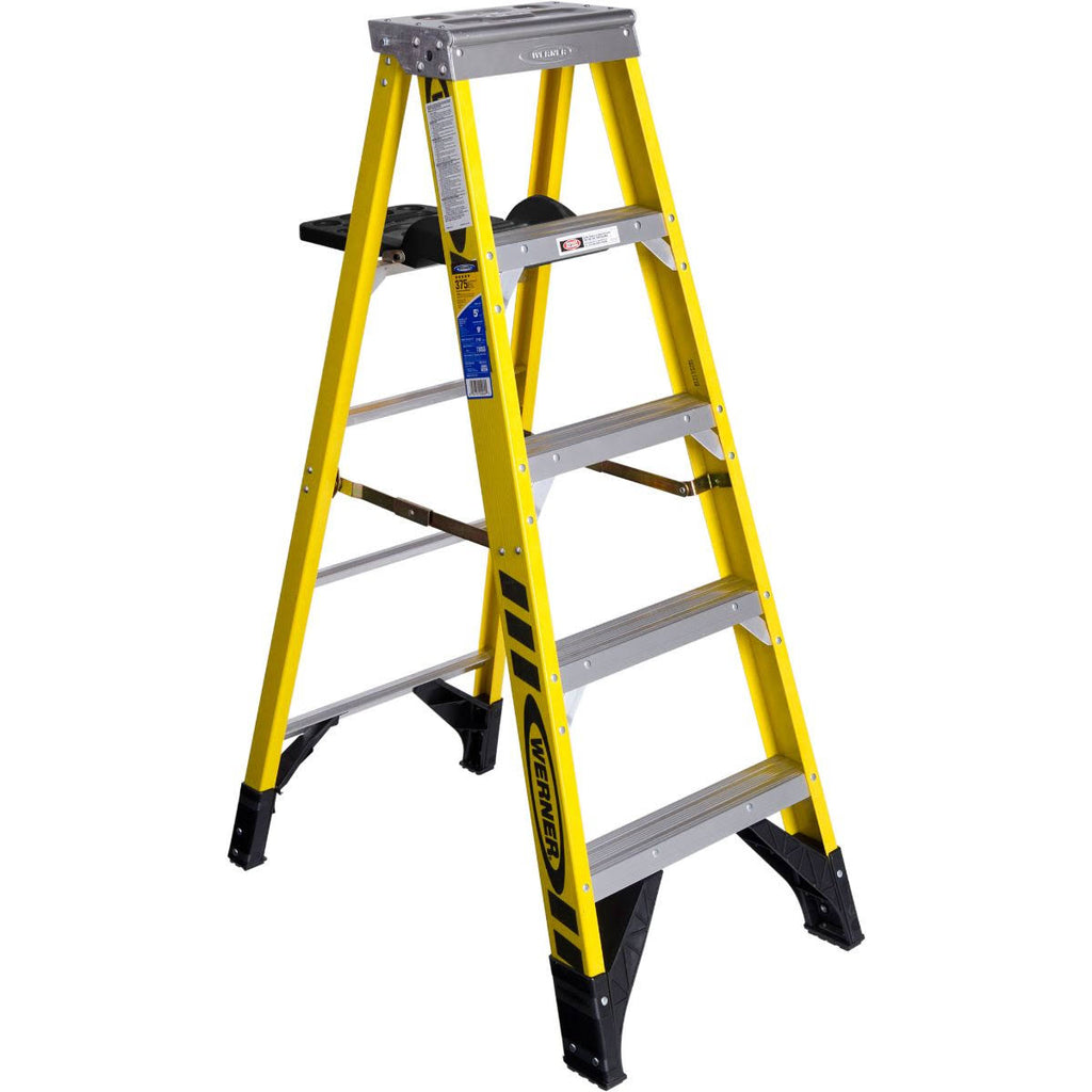 5 ft. Type IAA Fiberglass Step Ladder with Shelf K536