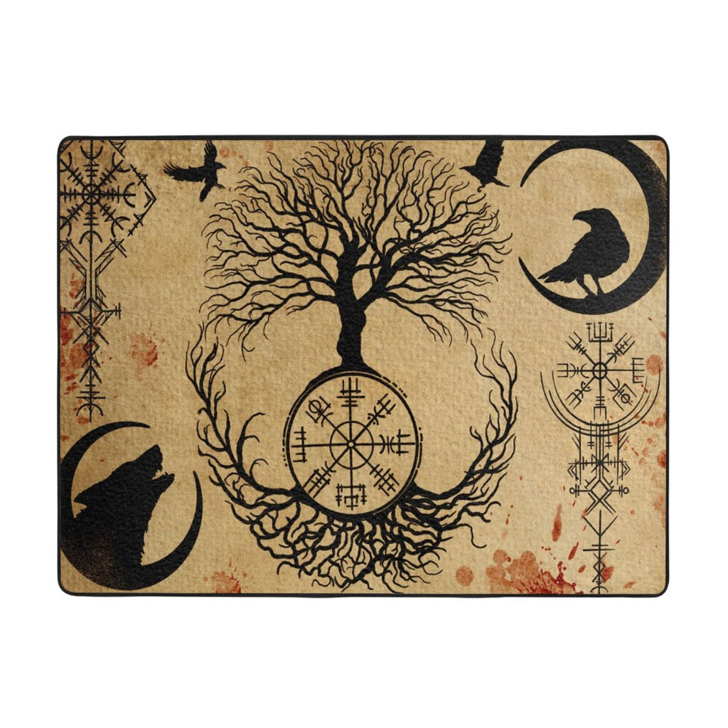 Yellow Non-Slip Machine Washable Area Rug, 63x48 inches I185172