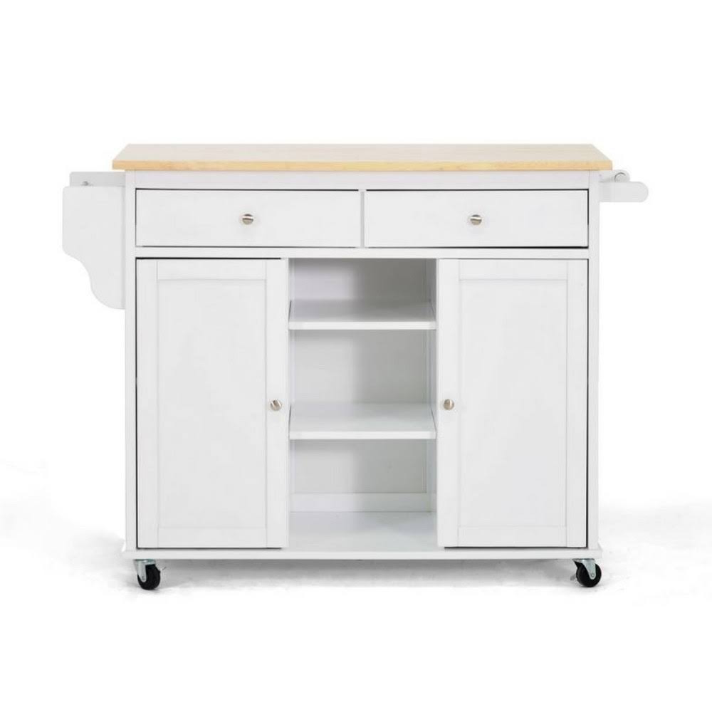 White Kitchen Island Cart E828048
