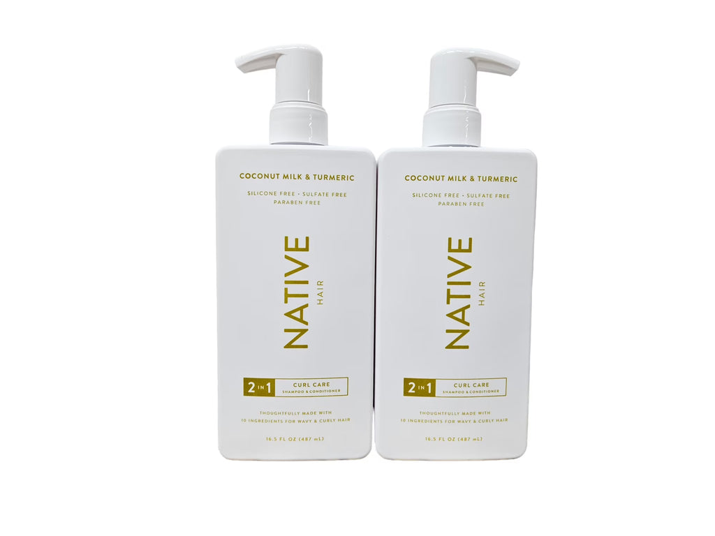 Coconut Milk & Turmeric Shampoo and Conditioner 2 in 1 Curl Care (2 Pack) L72583
