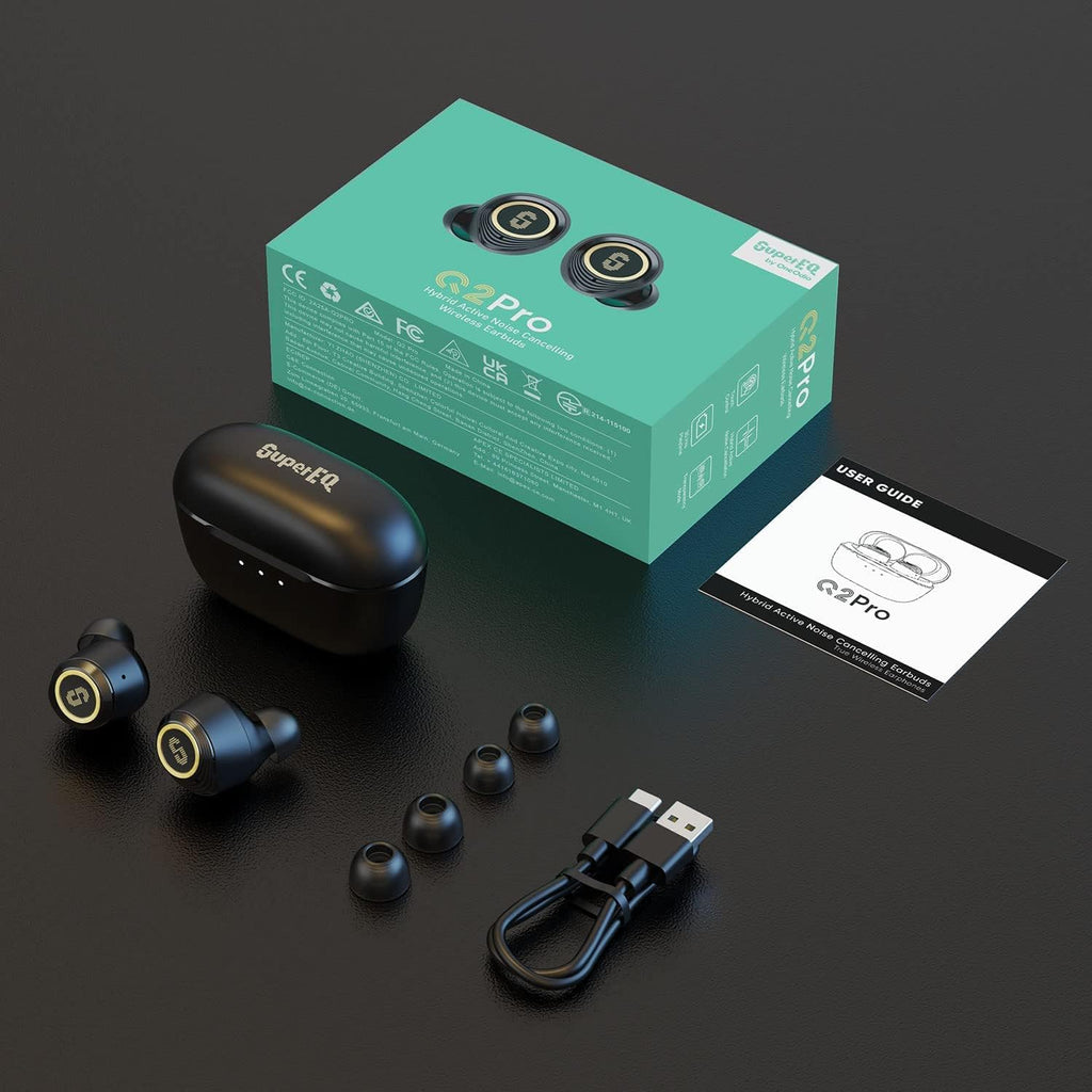 Hybrid Active Noise Cancelling Earbuds, Wireless Bluetooth 5.2 Earphones with ANC Transparent Mode, 4 Mics, 30H Play Time, IPX5 Waterproof T923