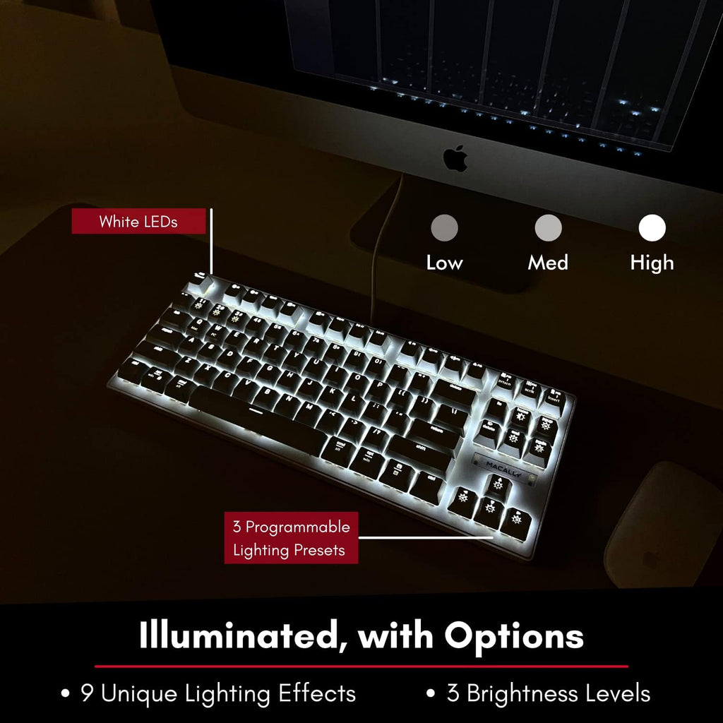 TKL USB Wired Mechanical Keyboard with Brown Switches G798836